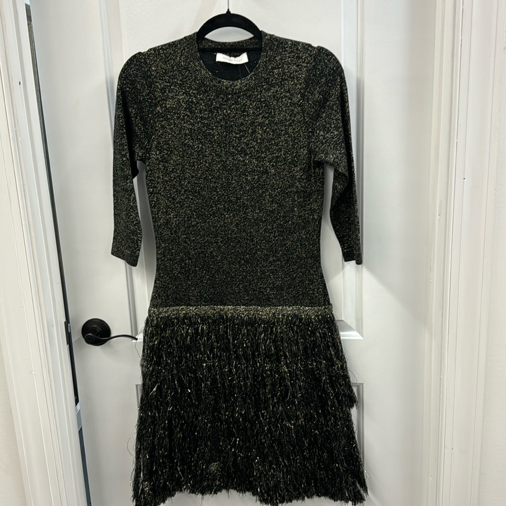 ZIMMERMANN
Fringed metallic jersey midi dress